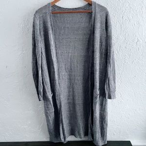 Eileen Fisher Longline Linen Cardigan